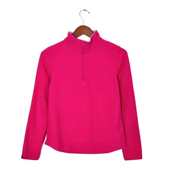 Danskin Now Quarter Zip Performance Fleece Hot Pink Magenta Pullover L (12-14) - Picture 13 of 13